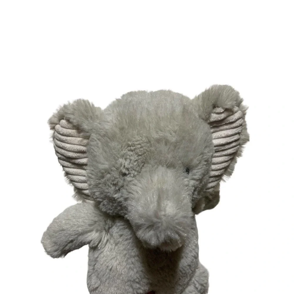 CARTER'S Soft Gray Elephant PLUSH RIBBED EARS Stuffed‎ Animal